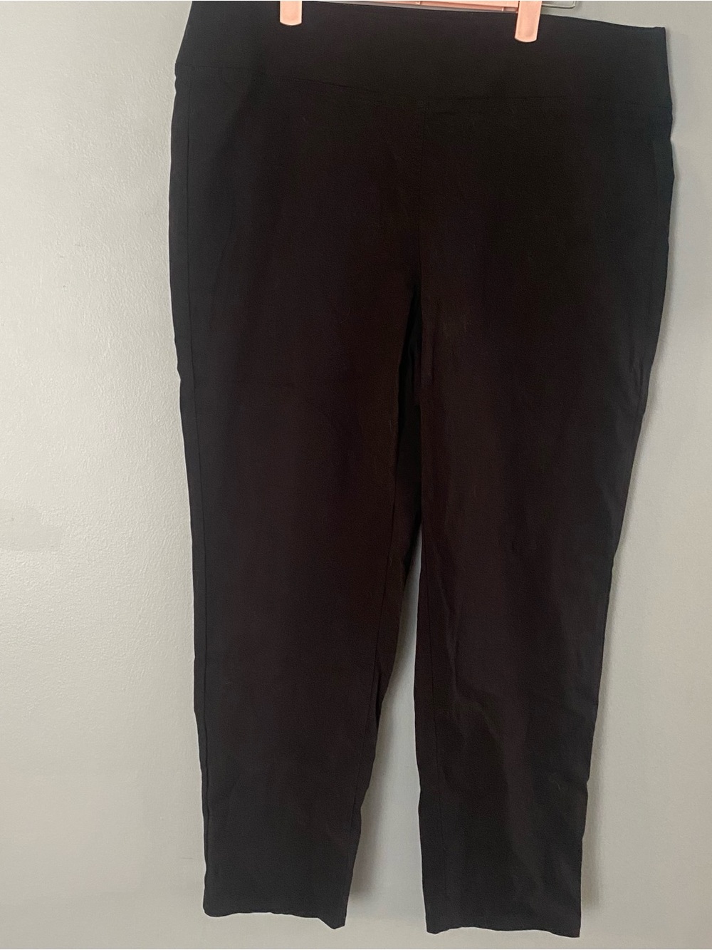 Ellen Tracy Black Slim Stretch Dress Pants Elastic Waist 1X